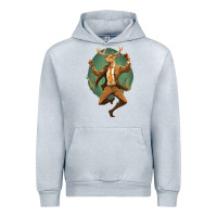 Heather Grey happy deer Urban Hoodie - Unal Design