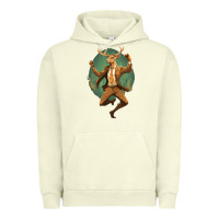 Pigment Pistachio happy deer Urban Hoodie - Unal Design