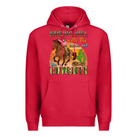 Cardinal raising hell with the hippies and the cowboys Premium Hoodie - texasbilliewilder