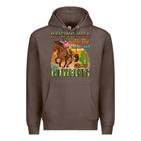 Coffee raising hell with the hippies and the cowboys Premium Hoodie - texasbilliewilder