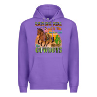 Purple raising hell with the hippies and the cowboys Premium Hoodie - texasbilliewilder