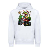 Christmas T-rex With Monster Truck Urban Hoodie | Teevron