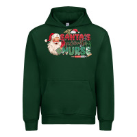 Forest Green Santa's Favorite Nurse Urban Hoodie - MaliasSmallBusiness
