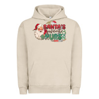Pigment French Oak Santa's Favorite Nurse Urban Hoodie - MaliasSmallBusiness