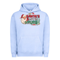 Pigment Grape Ice Santa's Favorite Nurse Urban Hoodie - MaliasSmallBusiness