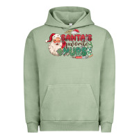 Pigment Oil Green Santa's Favorite Nurse Urban Hoodie - MaliasSmallBusiness