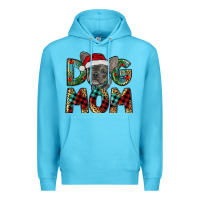 Ocean Blue Christmas French Bulldog Mom Premium Hoodie - RanaPortraitStore
