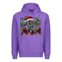 Purple Christmas French Bulldog Mom Premium Hoodie - RanaPortraitStore