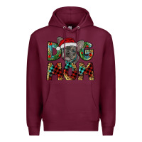 Burgundy Christmas French Bulldog Mom Premium Hoodie - RanaPortraitStore