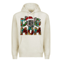 Oatmeal Heather Christmas French Bulldog Mom Premium Hoodie - RanaPortraitStore