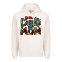 Pale Pink Christmas French Bulldog Mom Premium Hoodie - RanaPortraitStore