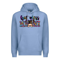 Colony Blue mess mini messy bun Premium Hoodie - Zillion Design Studio