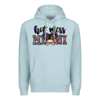 Blue Mist mess mini messy bun Premium Hoodie - Zillion Design Studio