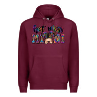 Burgundy mess mini messy bun Premium Hoodie - Zillion Design Studio