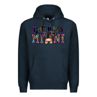 Navy mess mini messy bun Premium Hoodie - Zillion Design Studio