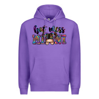Purple mess mini messy bun Premium Hoodie - Zillion Design Studio