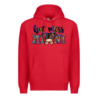 Red mess mini messy bun Premium Hoodie - Zillion Design Studio