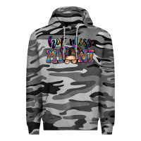 Slate Camo mess mini messy bun Premium Hoodie - Zillion Design Studio