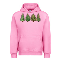 Fuchsia Pink christmas trees Urban Hoodie - MaliasSmallBusiness