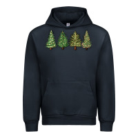 Navy christmas trees Urban Hoodie - MaliasSmallBusiness