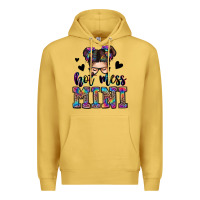 Antique Gold mess mini messy bun Premium Hoodie - Zillion Design Studio