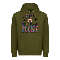 Army Green mess mini messy bun Premium Hoodie - Zillion Design Studio