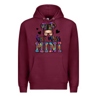 Burgundy mess mini messy bun Premium Hoodie - Zillion Design Studio