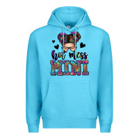 Ocean Blue mess mini messy bun Premium Hoodie - Zillion Design Studio