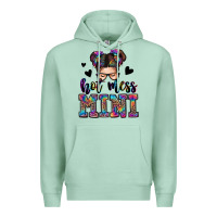 Seafoam mess mini messy bun Premium Hoodie - Zillion Design Studio