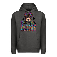 Charcoal Heather mess mini messy bun Premium Hoodie - Zillion Design Studio