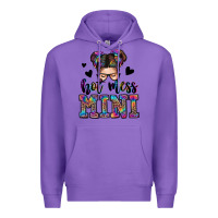 Purple mess mini messy bun Premium Hoodie - Zillion Design Studio