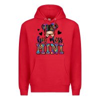 Red mess mini messy bun Premium Hoodie - Zillion Design Studio