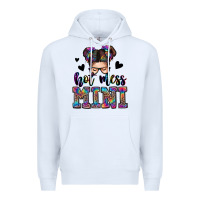 White mess mini messy bun Premium Hoodie - Zillion Design Studio