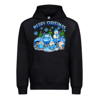 Black merry christmas snowman gnomes truck Urban Hoodie - MaliasSmallBusiness