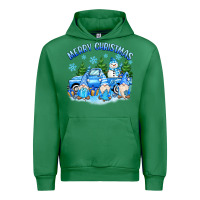 Emerald merry christmas snowman gnomes truck Urban Hoodie - MaliasSmallBusiness