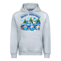 Heather Grey merry christmas snowman gnomes truck Urban Hoodie - MaliasSmallBusiness