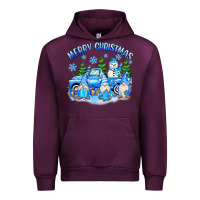 Mauve Wine merry christmas snowman gnomes truck Urban Hoodie - MaliasSmallBusiness