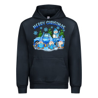 Navy merry christmas snowman gnomes truck Urban Hoodie - MaliasSmallBusiness