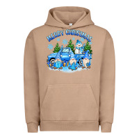 Pigment Burro merry christmas snowman gnomes truck Urban Hoodie - MaliasSmallBusiness