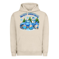 Pigment French Oak merry christmas snowman gnomes truck Urban Hoodie - MaliasSmallBusiness