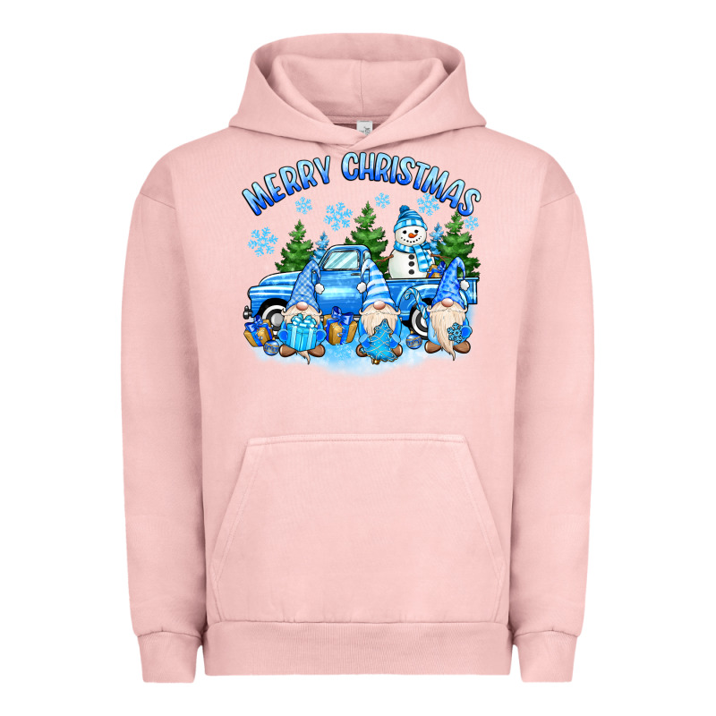 Merry Christmas Snowman Gnomes Truck Urban Hoodie by MaliasSmallBusiness | Teevron