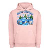 Pigment Salmon merry christmas snowman gnomes truck Urban Hoodie - MaliasSmallBusiness