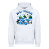 White merry christmas snowman gnomes truck Urban Hoodie - MaliasSmallBusiness