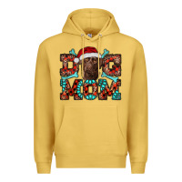 Antique Gold Christmas Labrador Dog Mom Premium Hoodie - RanaPortraitStore