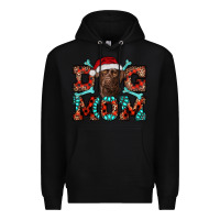 Black Christmas Labrador Dog Mom Premium Hoodie - RanaPortraitStore