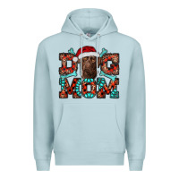 Blue Mist Christmas Labrador Dog Mom Premium Hoodie - RanaPortraitStore