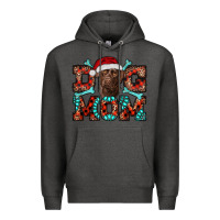 Charcoal Heather Christmas Labrador Dog Mom Premium Hoodie - RanaPortraitStore
