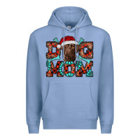 Colony Blue Christmas Labrador Dog Mom Premium Hoodie - RanaPortraitStore