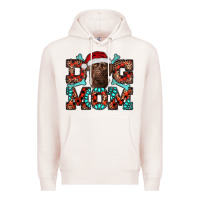 Pale Pink Christmas Labrador Dog Mom Premium Hoodie - RanaPortraitStore