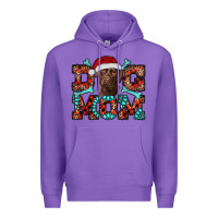 Purple Christmas Labrador Dog Mom Premium Hoodie - RanaPortraitStore